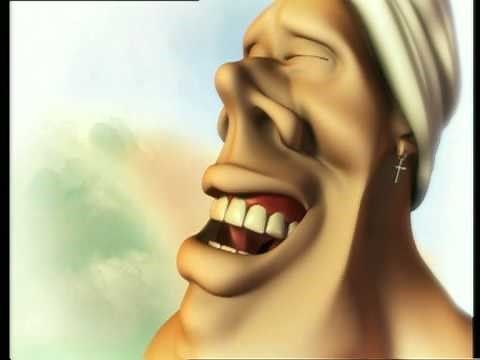 3D CGI of a creepy-looking caveman-like face from the music video It Burns, by Loco Loco.