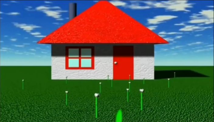 Spiderbait - Calypso music video. Basic 3D house.