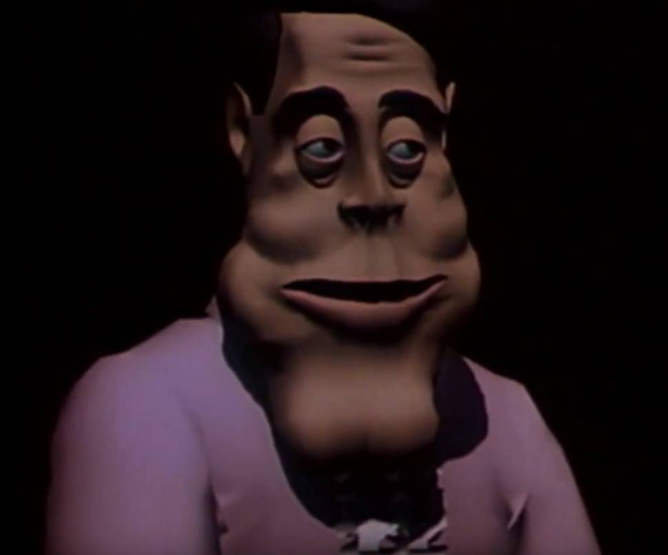 Tony de Peltrie, creepy-looking CGI animation of a piano player from 1985.
