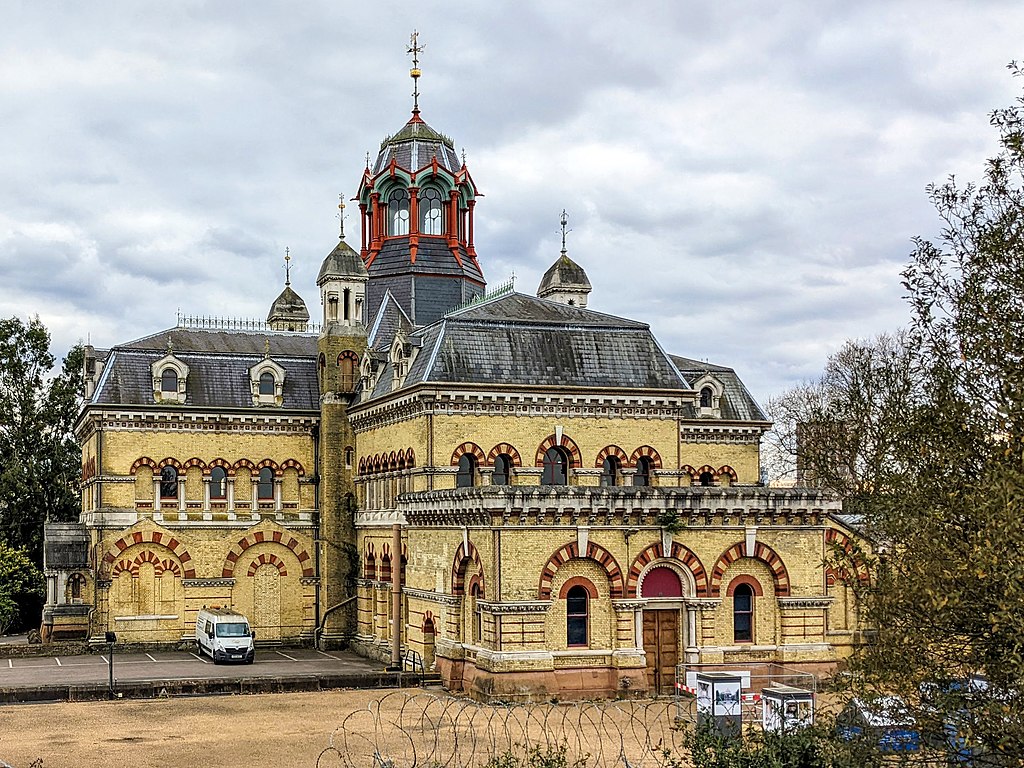 Abbey Mills Pumping Station exterior, London.