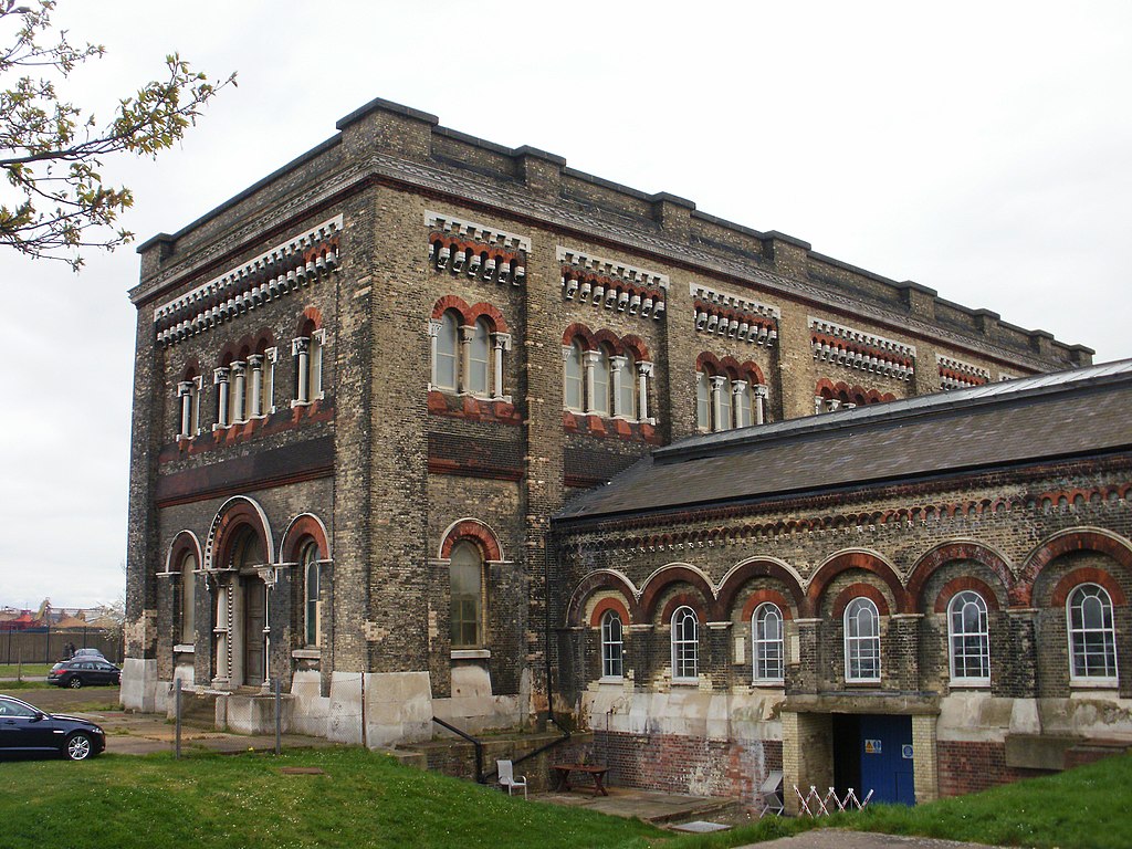 Crossness Pumping Station exterior, London.